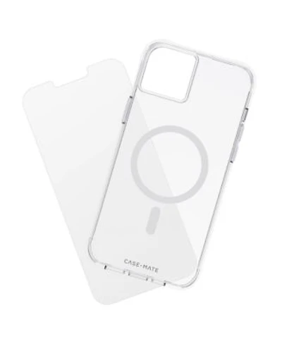 Case Mate Protection Pack Magsafe Case Glass Screen Protector For Apple Iphone.