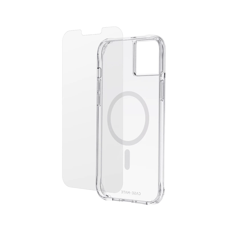 Case-Mate Protection Pack MagSafe Case and Glass Screen Protector for Apple iPhone 14 Plus-Black