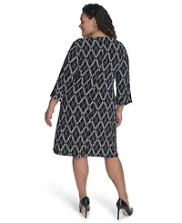 Tommy Hilfiger Plus Bell-Sleeve Shift Dress