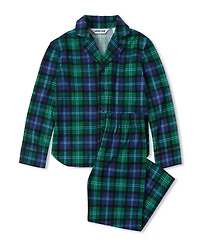 Lands' End Kids Flannel 2 Piece Pajama Set