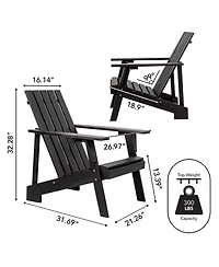 Irving Outdoor Patio Modern Acacia Wood Adirondack Chair
