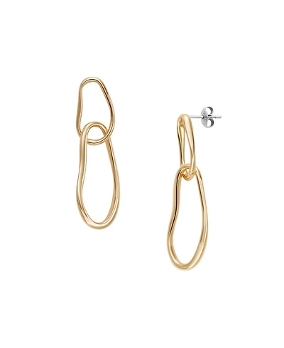 Skagen Women's Anja Pebbles Gold Brass Drop Earrings