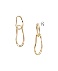 Skagen Women's Anja Pebbles Gold Brass Drop Earrings