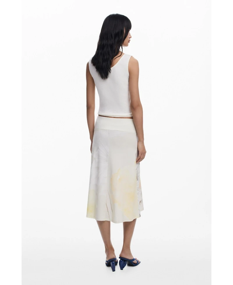 Desigual Women's Midi skirt with elastic waistband