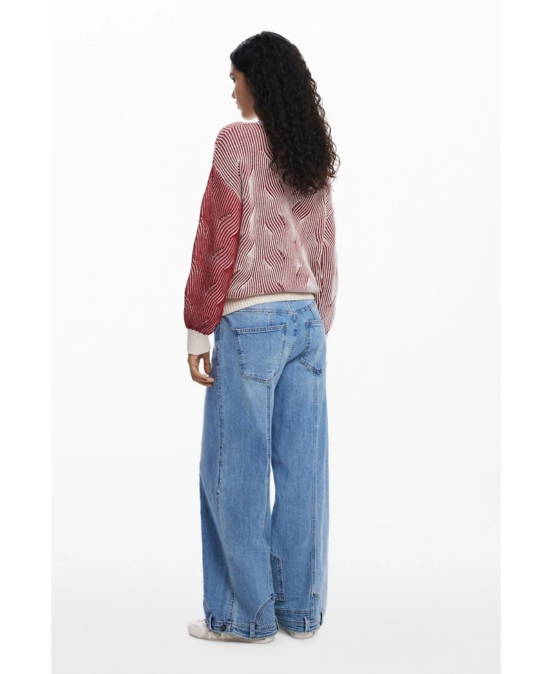 Desigual Women's Two-tone knit sweater