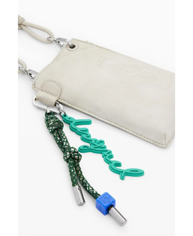 Desigual Women's Mobile holder leather-effect logo