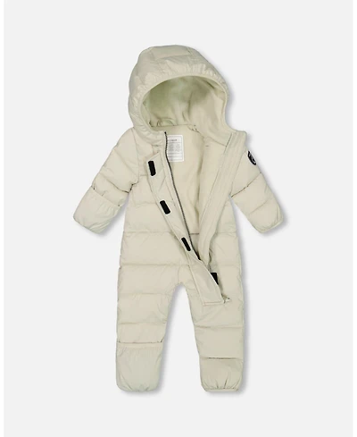 Deux par Baby Boys or Girls One-Piece Cloud Compressible Snowsuit Designed for Car Seat Off-White