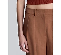 Kenneth Cole Women's High Rise Double Pleat Ankle Pants