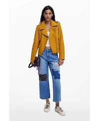 Desigual Women's Faux leather biker jacket