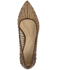 Jessica Simpson Women's Piviano Rhinestone Mesh Pumps