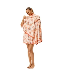 Motherhood Maternity Robe and Nursing Chemise Sleep Set with Baby Swaddle