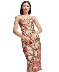 Dress the Population Women's Blakely Sweetheart-Neck Sequin Bodycon Midi