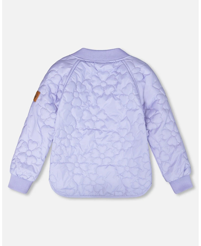 Deux par Girl Quilted Mid-Season Jacket Lavender