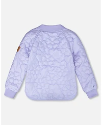 Deux par Girl Quilted Mid-Season Jacket Lavender