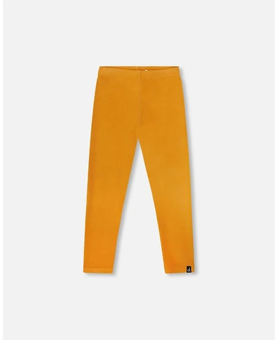Deux par Baby Girls Super Soft Ribbed Leggings Golden Yellow
