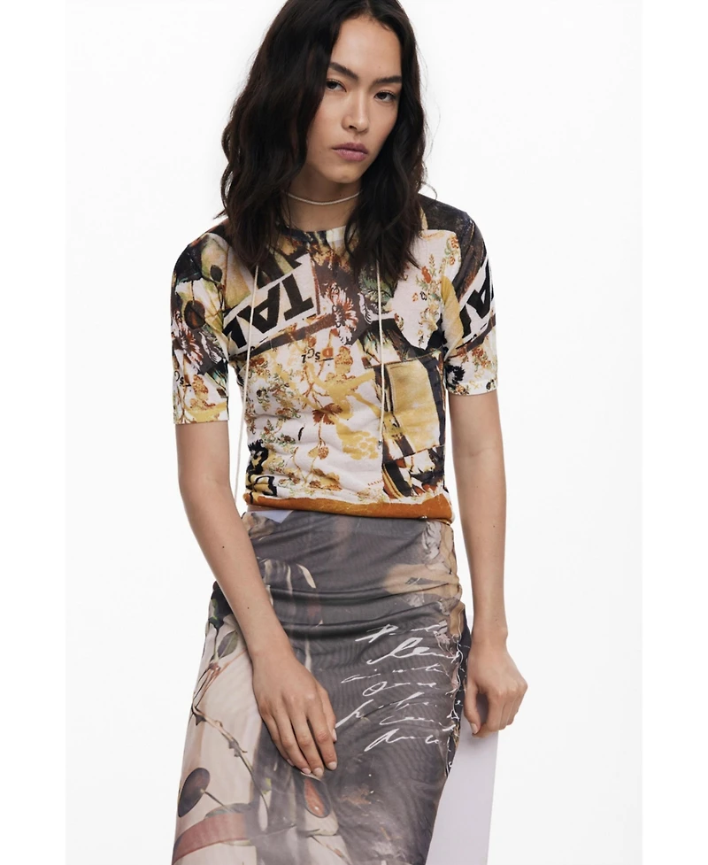 Desigual Women's Collage knit T-shirt