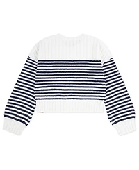 abercrombie kids Girls Striped Crewneck Sweater