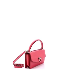 Pre-Owned Salvatore Ferragamo East West Gancini Convertible Top Handle Bag Saffiano Leather