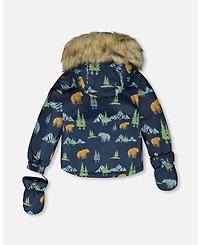 Deux par Baby Boy Two-Piece Play Snowsuit Blue Gray - Baby|Toddler