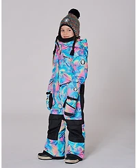 Deux par Girl One-Piece Play Snowsuit Rainbow Heart Print - Child