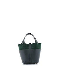 Pre-Owned Hermes Pm Go Team Picotin Lock Bag Feutre Wool and Swift