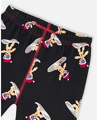 Deux par Baby Boy Two-Piece Cotton Pajama Set Black Cookie Print
