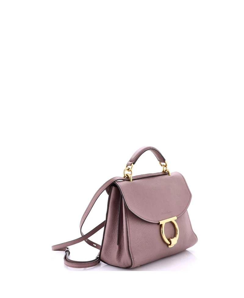 Pre-Owned Salvatore Ferragamo Small Margot Satchel Leather
