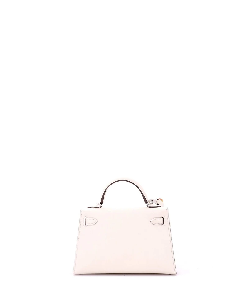 Pre-Owned Hermes 20 Kelly Mini Ii Amazone Handbag Light Epsom with Palladium Hardware