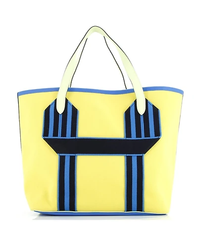 Pre-Owned Hermes Pursangle Tote Canvas with Leather