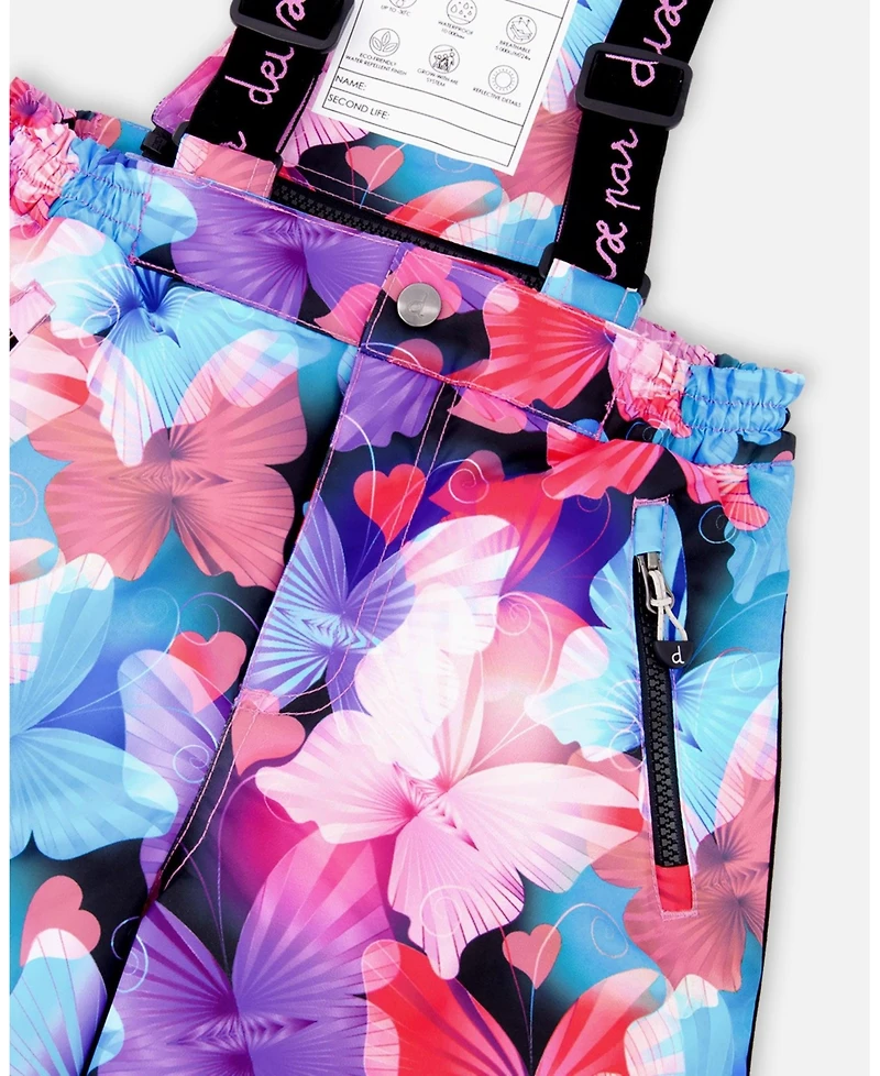 Deux par Girl Two-Piece Play Snowsuit Black Butterfly Print - Toddler|Child