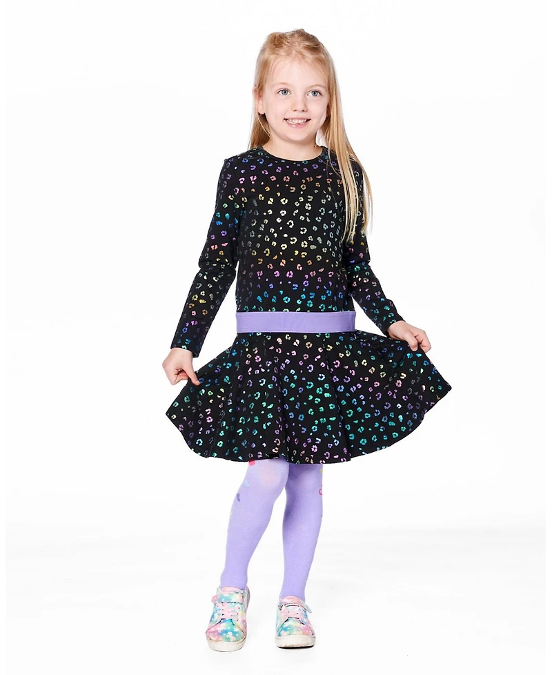 Deux par Toddler Girls Jersey Dress Multicolor Leopard Print - Toddler|Child