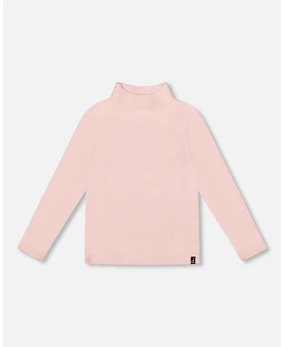 Deux par Toddler Girls Super Soft Ribbed Mock Neck Top Pink - Toddler|Child