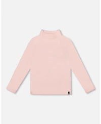 Deux par Toddler Girls Super Soft Ribbed Mock Neck Top Pink - Toddler|Child