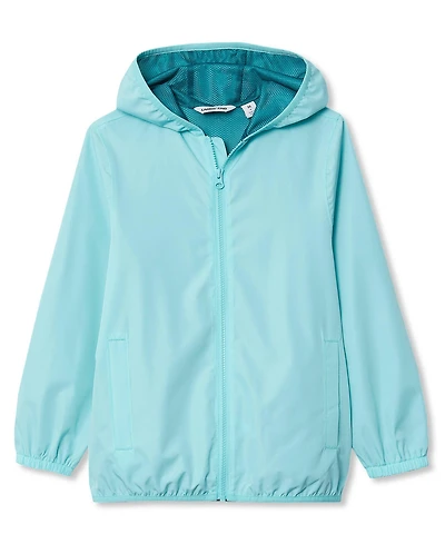 Lands' End Girls Waterproof Hooded Packable Rain Jacket
