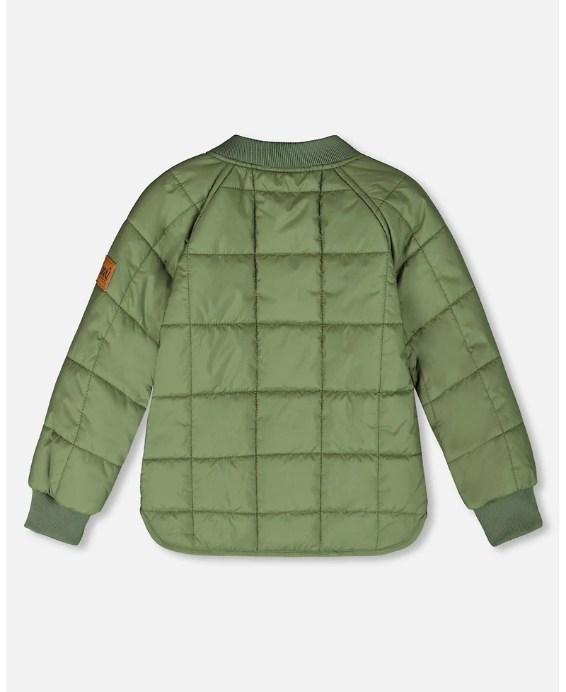 Deux par Toddler Boys Quilted Mid-Season Jacket Khaki - Toddler|Child