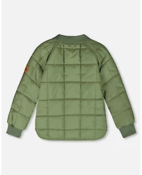 Deux par Toddler Boys Quilted Mid-Season Jacket Khaki - Toddler|Child