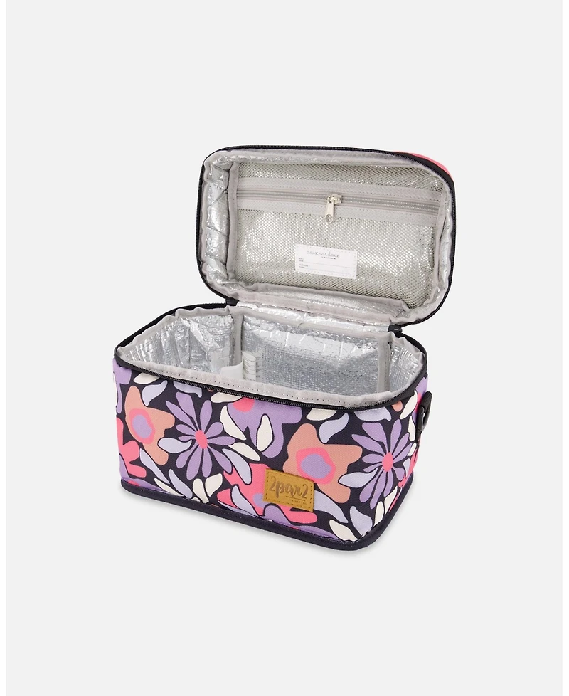 Deux par Deux Girl Lunch Box Retro Flower Print
