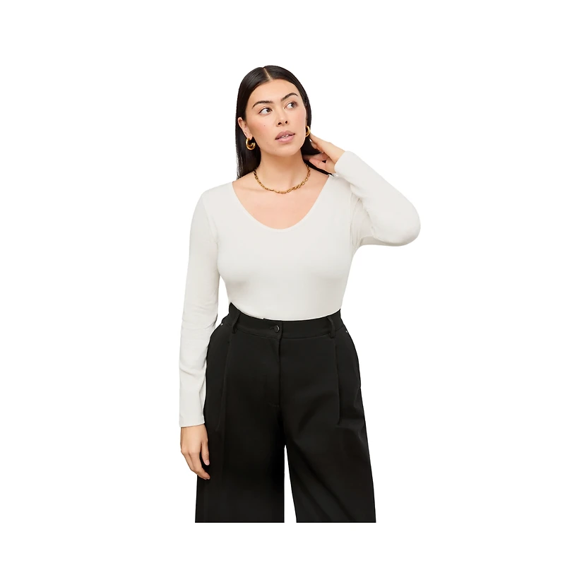 M.m.LaFleur Women's Marcia T-Shirt - Ribbed Pima Cotton