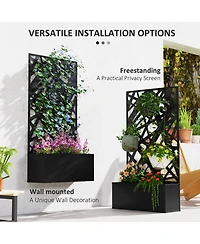 Outsunny Garden Box with Privacy Panel