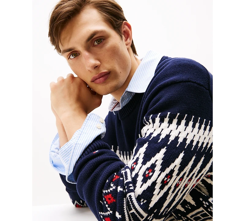 Tommy Hilfiger Men's Fair Isle Crewneck Sweater