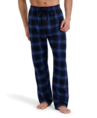 Hanes Men's Flannel Button Down Pajama Sleep Set
