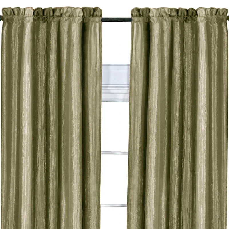 GoodGram Ombre Crushed Satin Sheer Single Window Curtains & Valances - 50 in. W x L
