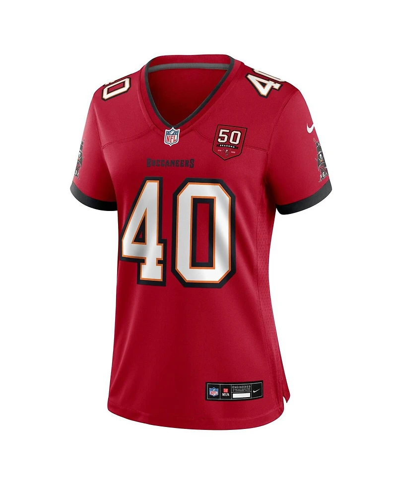 Nike Women's Mike Alstott Red Tampa Bay Buccaneers 50th Anniversary Team Game Jersey