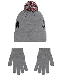 Jordan Big Kids 2-Piece Pom Beanie and Gloves Set