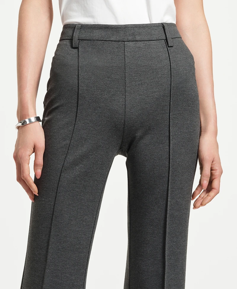 Isaac Mizrahi Women's Ponte Flare Mid Rise Pants