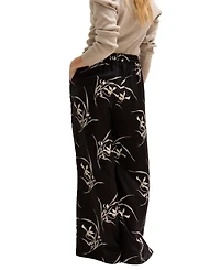 Lily and Lionel London Women's Lillibet Wide Leg Large Floral Print Trouser