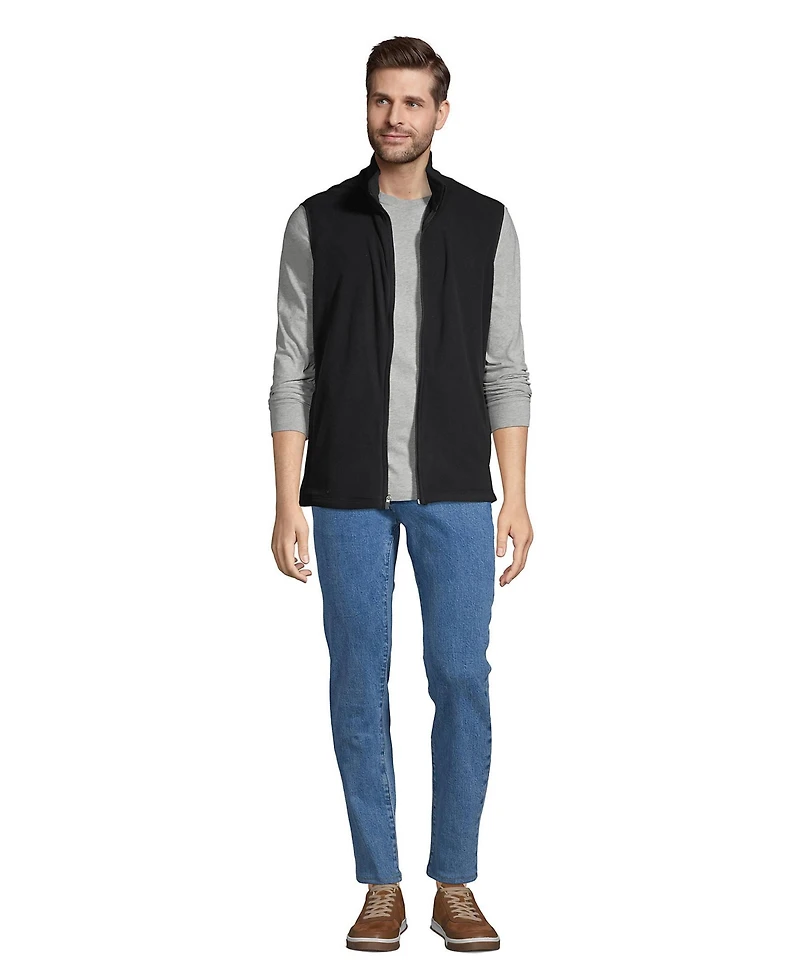 Lands' End School Uniform Men's Thermacheck 100 Fleece Vest