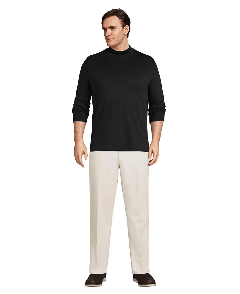 Lands' End Big & Tall Cotton Supima Mock Turtleneck