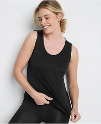Lands' End Women's Silk Interlock Tank Top Sleeveless Long Underwear