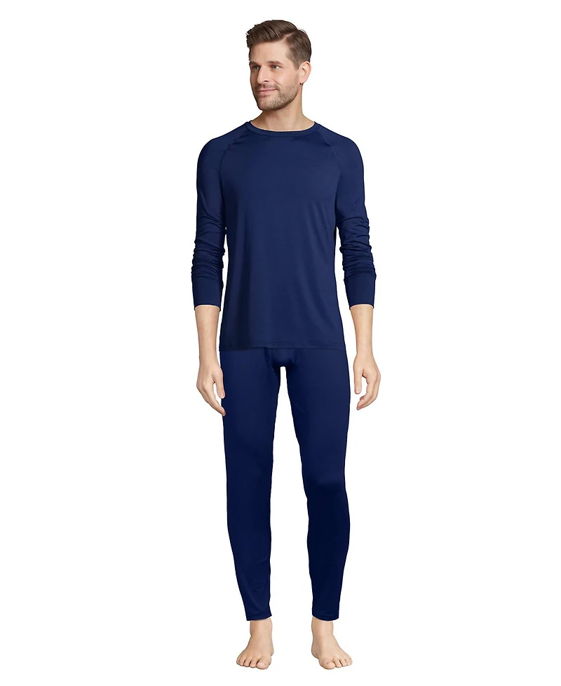 Lands' End Big & Tall Stretch Thermaskin Long Underwear Crew Base Layer